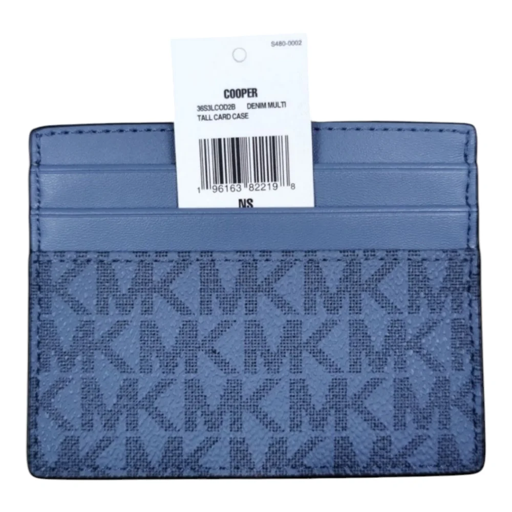 Michael Kors Cooper Card Case Sporty MK Blue NWT